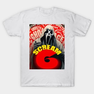 Scream VI (Scream 6) scary horror movie graphic design by ironpalette T-Shirt
